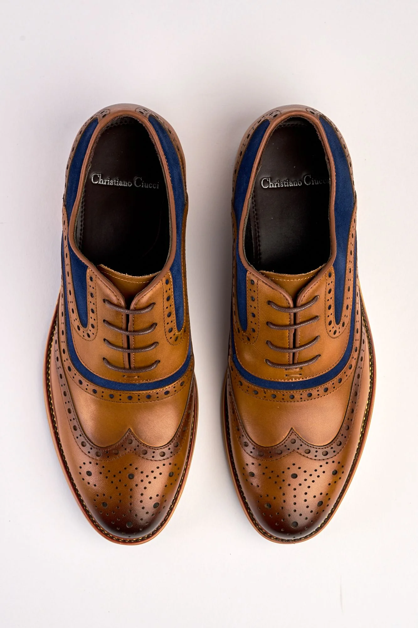 5_916a3106-922c-44de-89dd-4f22a390456a Antonio Tan/Blue Brogue - Image 1